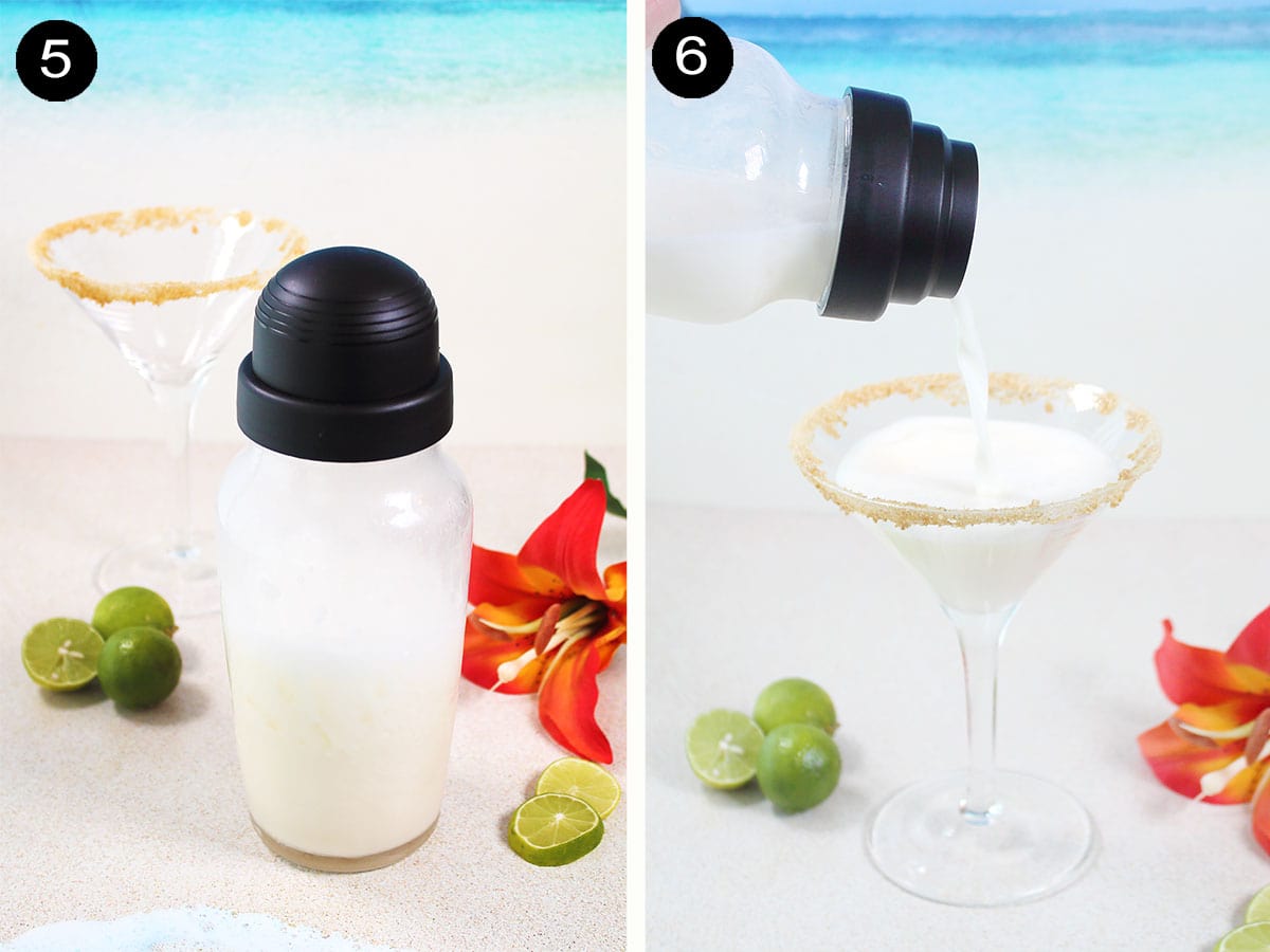Pouring the perfect tropical cocktail.