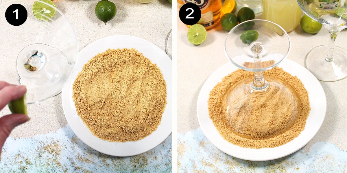Steps to make graham cracker rim.