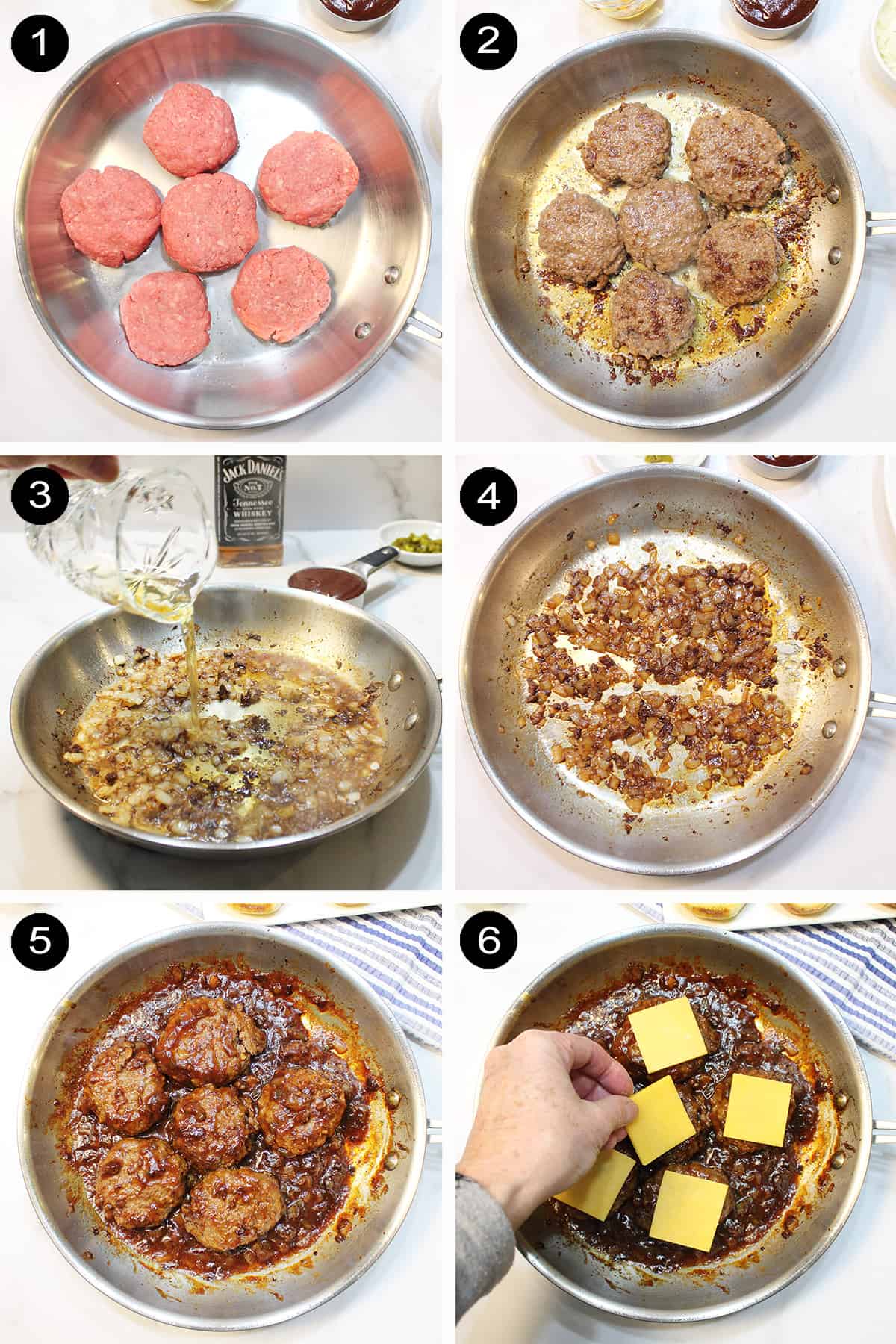 Prep steps to show how to make sliders burgers.