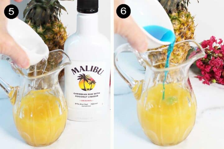 Steps 5-6 finishing cocktail.