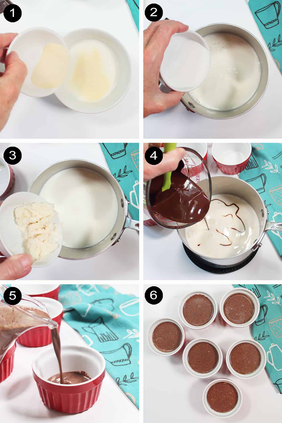 Steps to make panna cotta chocolate recipe.