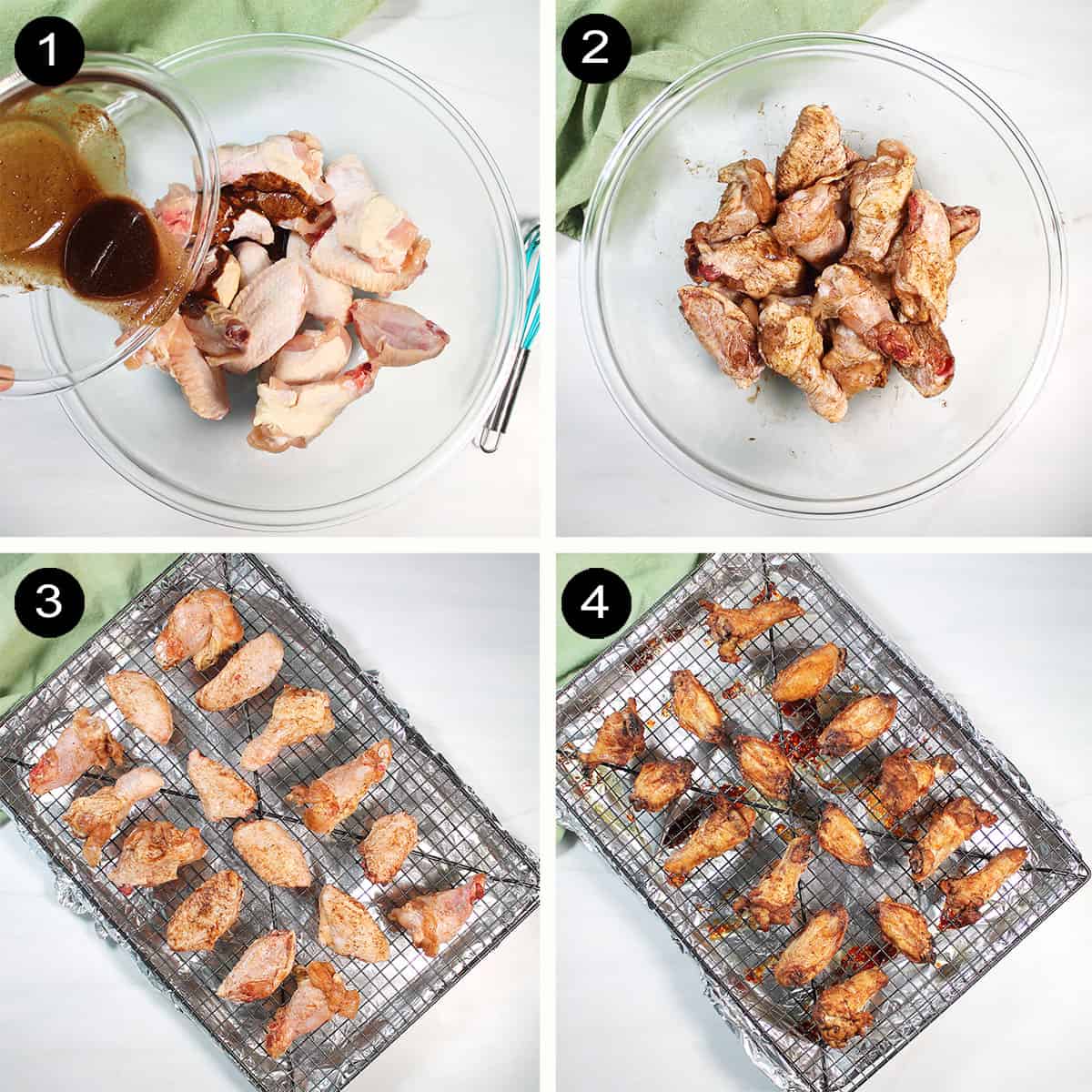 Steps to make baked Asian Chicken Wings.