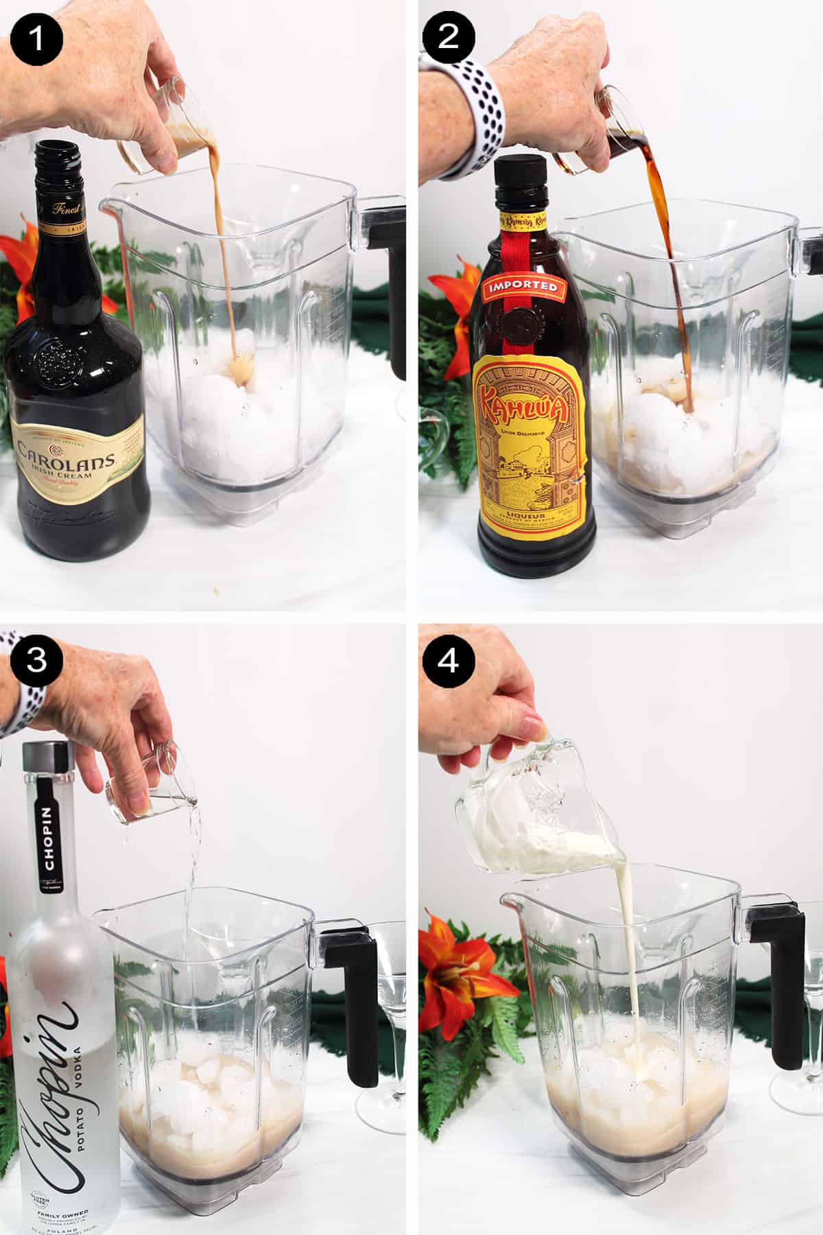 Steps to make frozen mudslide.