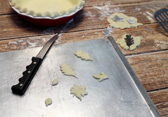 Cutouts for top of pie.