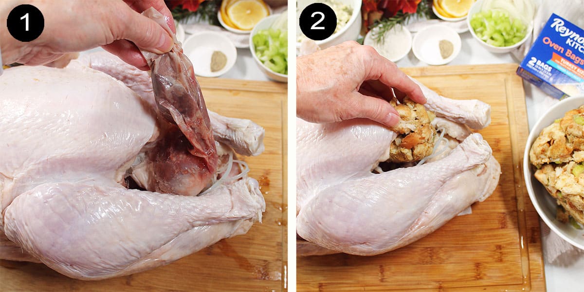Steps -2 to prep turkey for roasting.