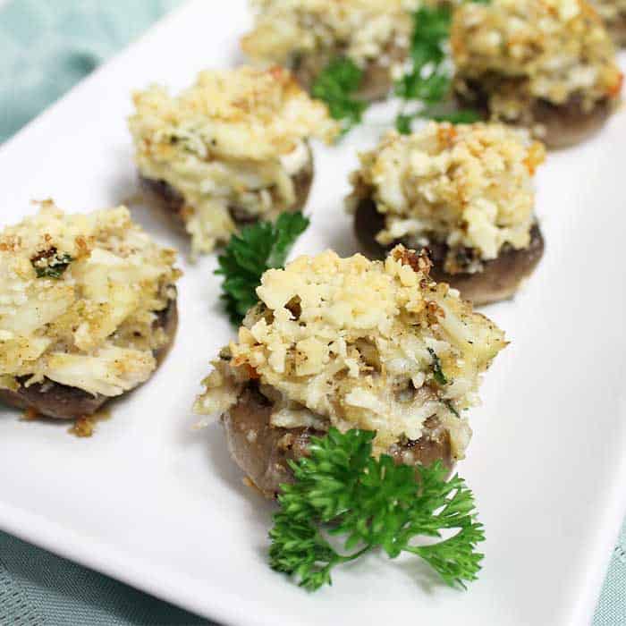 Crab Stuffed Mushrooms square 1 | 2 Cookin Mamas
