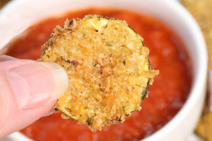 Closeup showing how crispy the chip is.