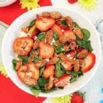 Spinach Strawberry Salad with Goat Cheese square | 2 Cookin Mamas