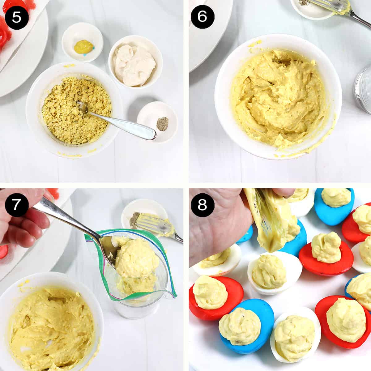 How to make deviled eggs filling.
