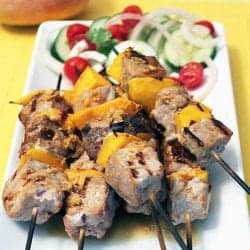 Seared Tuna and Mango Kabobs square