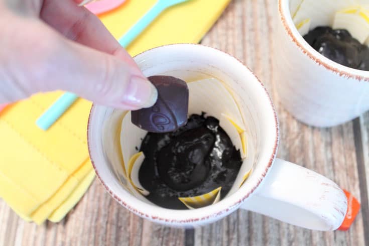 Chocolate Lava Mug Cake prep | 2 Cookin Mamas