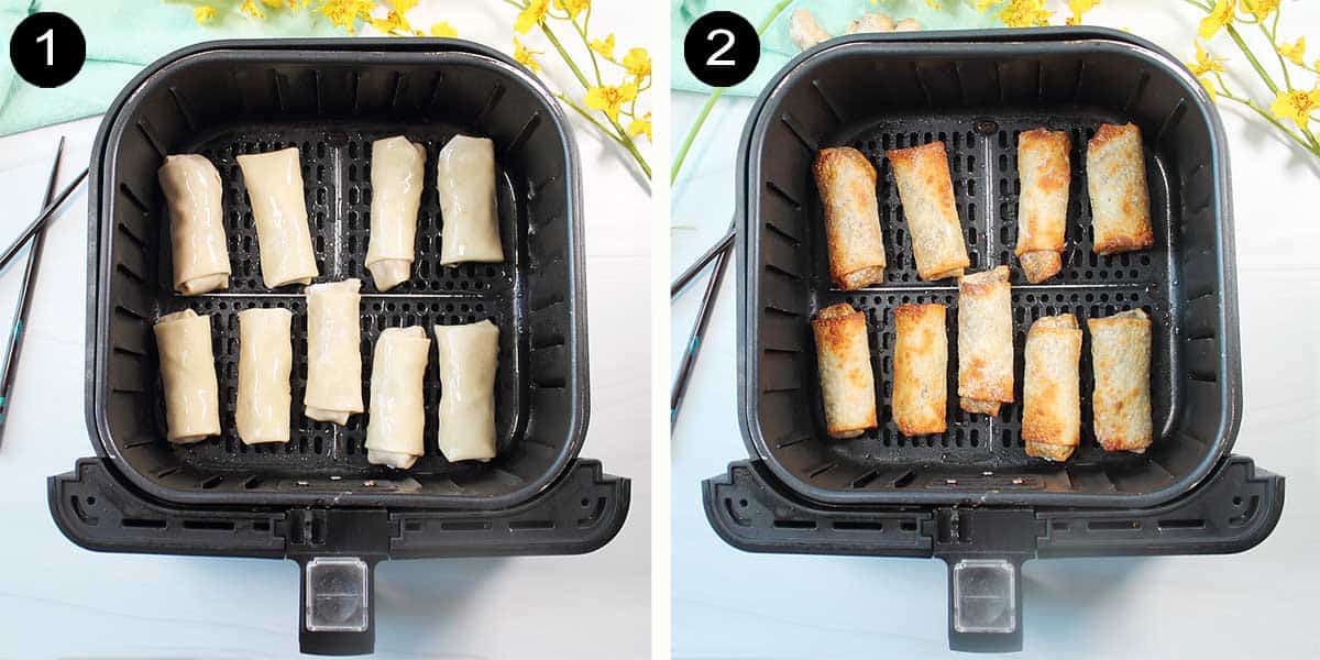 How to air fry egg rolls.