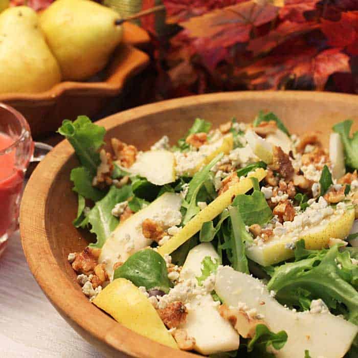 Pear Walnut Gorgonzola Salad square