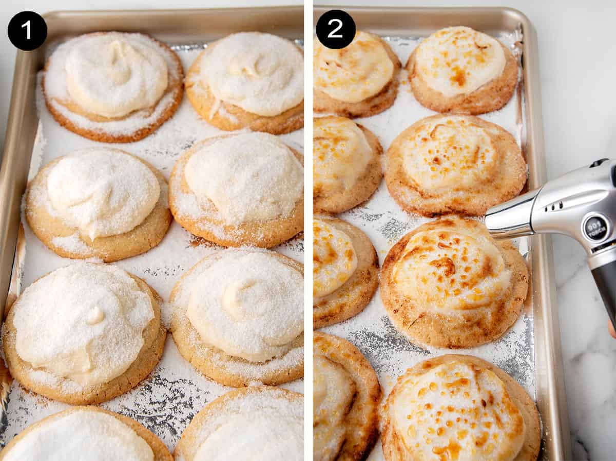 Steps to make crunchy sugar topping.