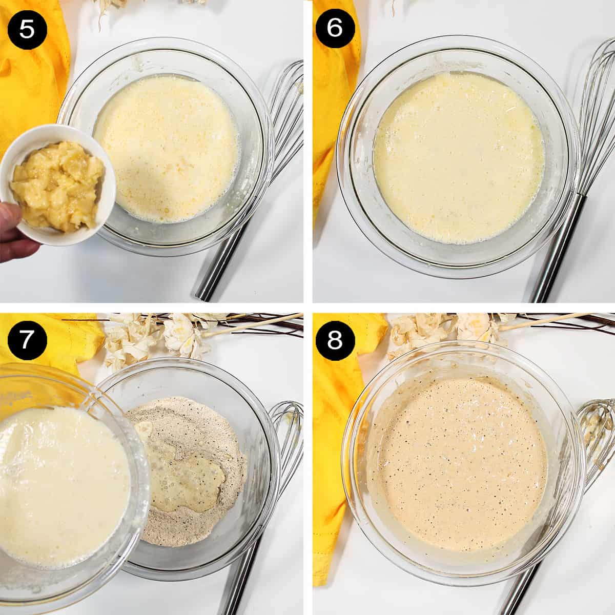 Steps 5-8 to finish batter.