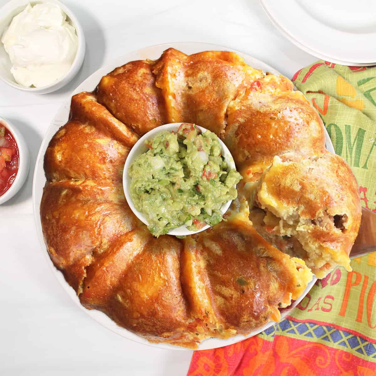 Overhead of taco ring.