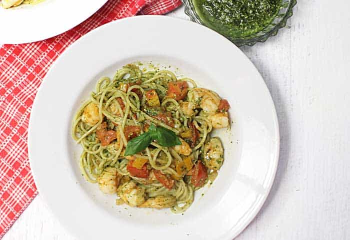 Basil Pesto on Pasta
