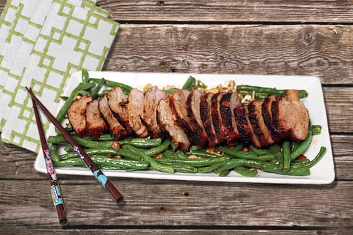 Grilled Asian Pork Loin plated