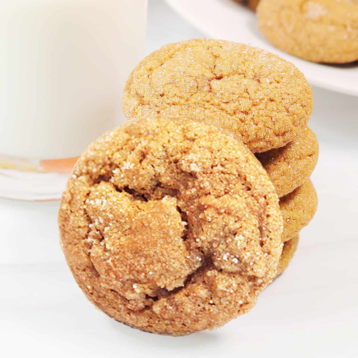 Pumpkin Spice Cookies stacked.