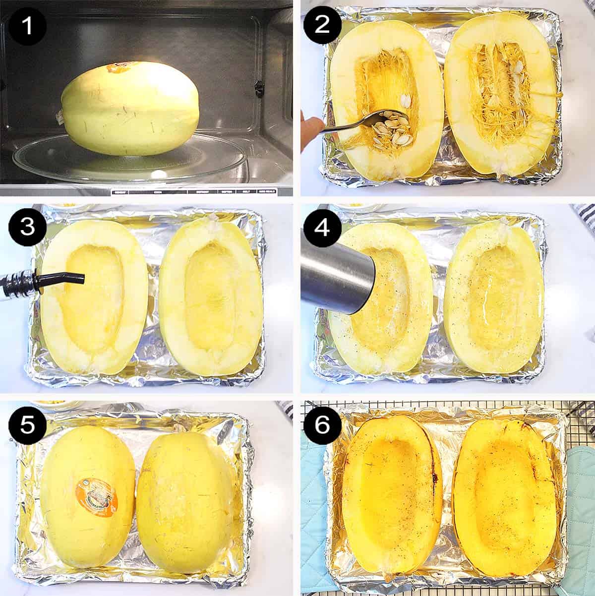How to cook a spaghetti squash.