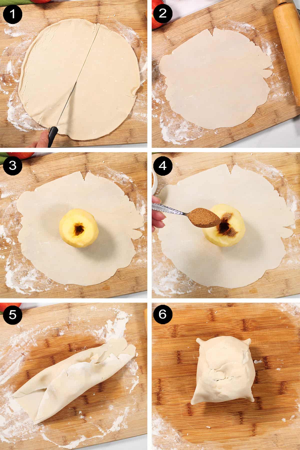 Steps to make dumplings.