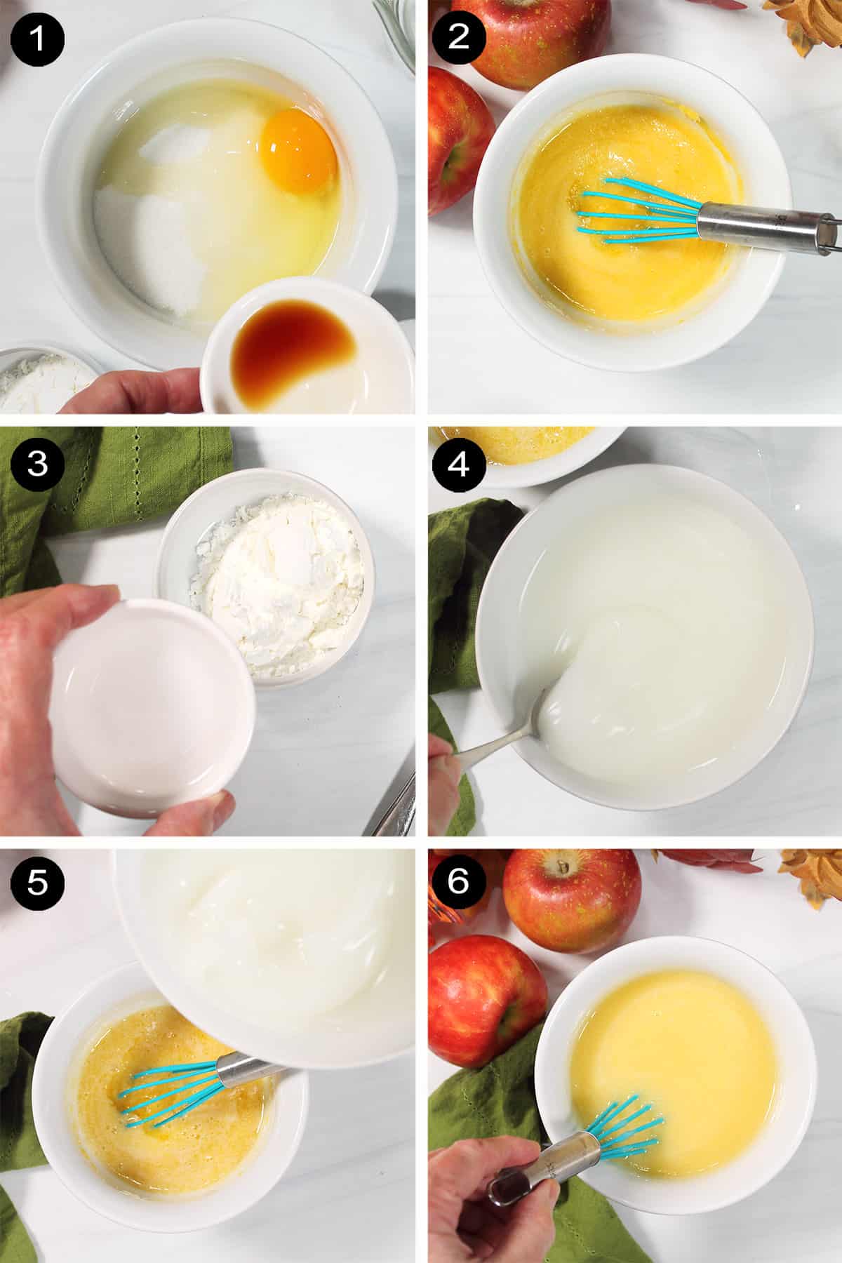 Steps to make vanilla sauce.