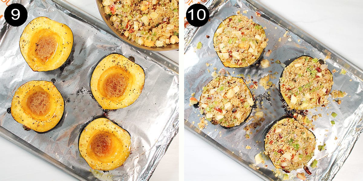 How to stuff and roast acorn squash.