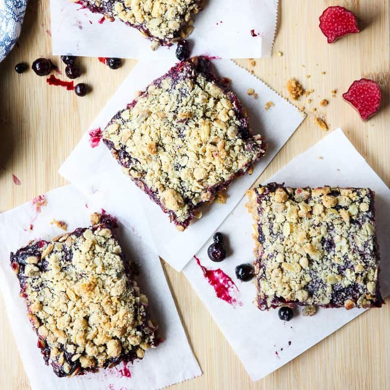 Image for Rhubarb Blueberry Oatmeal Bars