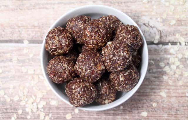 Chocolate Peanut Butter Energy Bites 640 | 2 Cookin Mamas