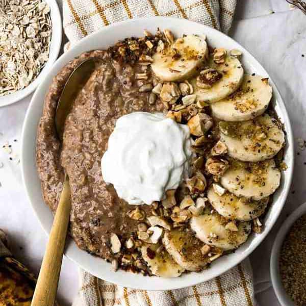 Image for No Added Sugar Salted Caramel Overnight Oats | High Protein Recipe