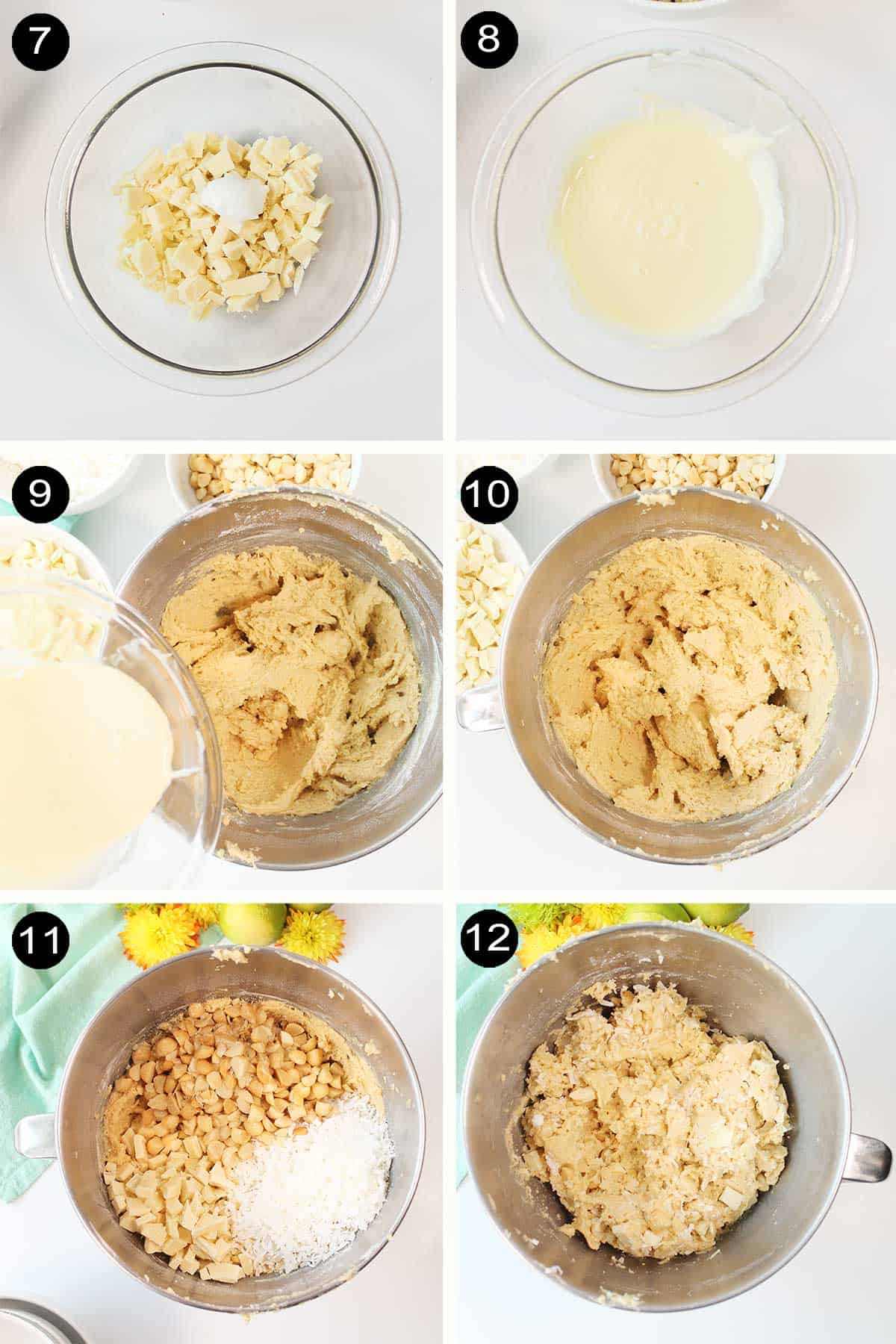 Steps to finish making cookie dough.
