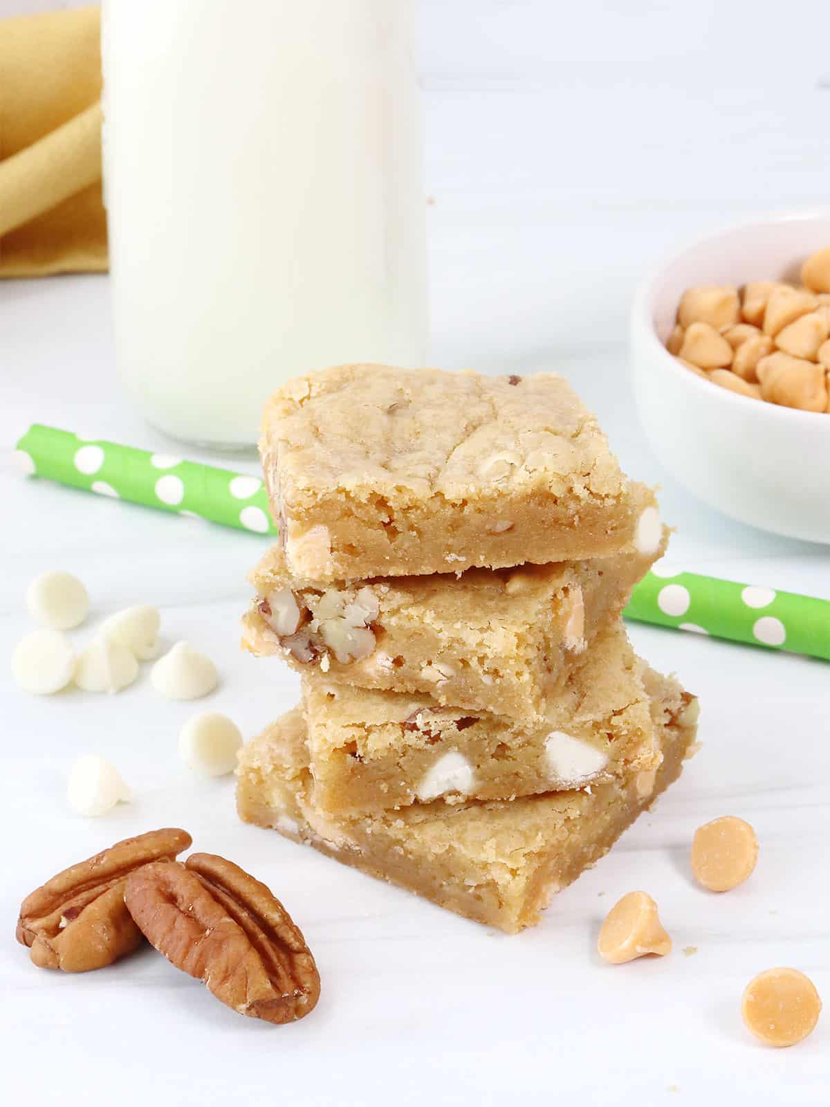 Stacked Butterscotch Blondies.