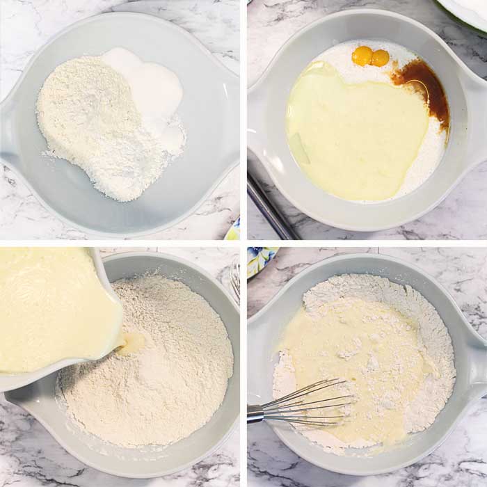 Crispy Waffles Steps 1-4