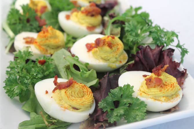 Deviled Eggs with Bacon 4 | 2 Cookin Mamas