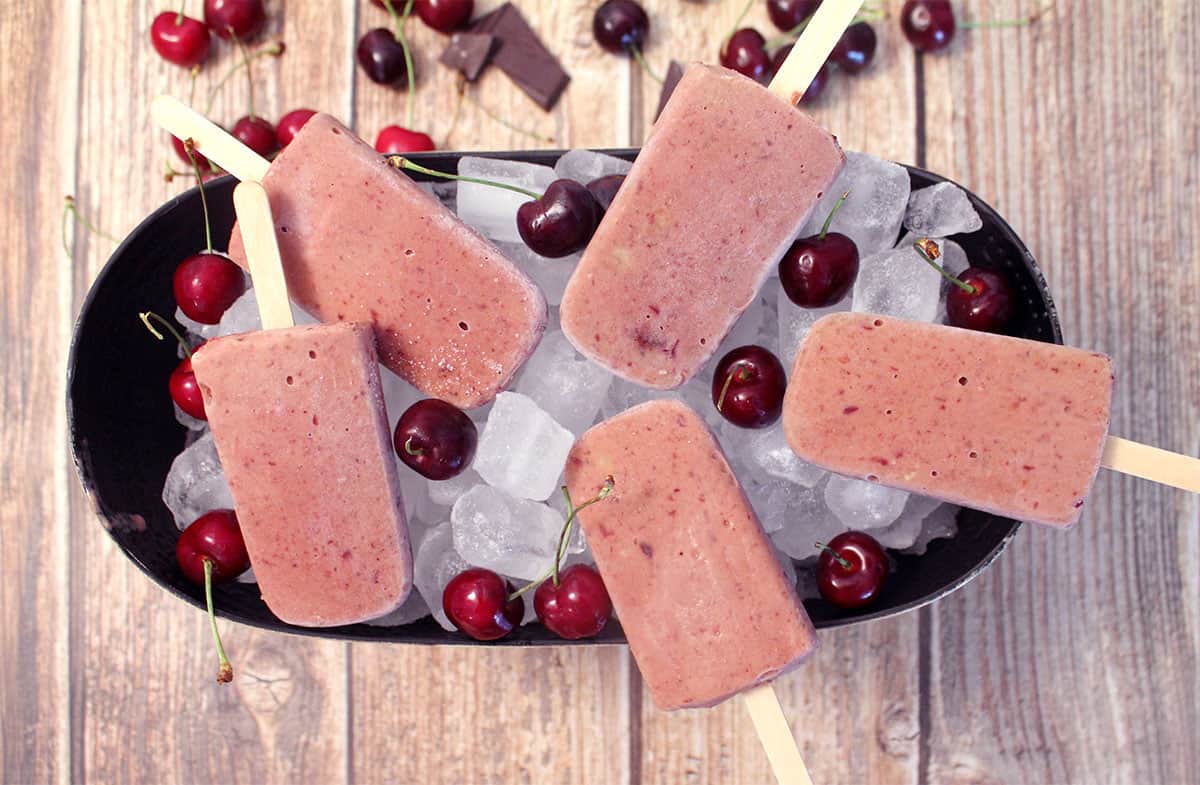 Protein popsicles in bucket over ice.