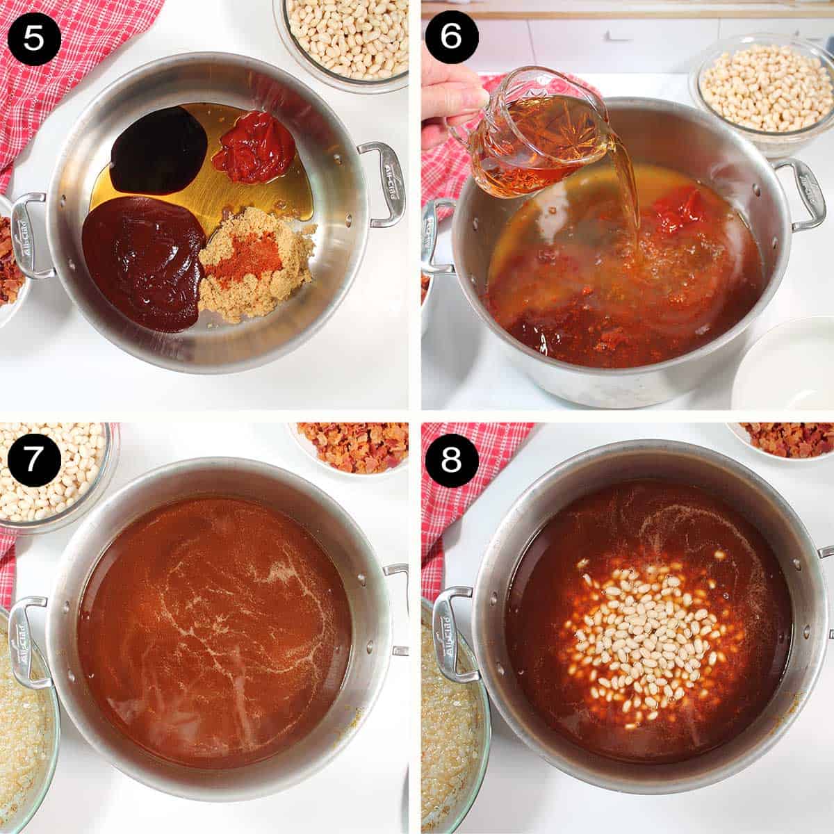 Steps 5-8 to prepare beans for crockpot.
