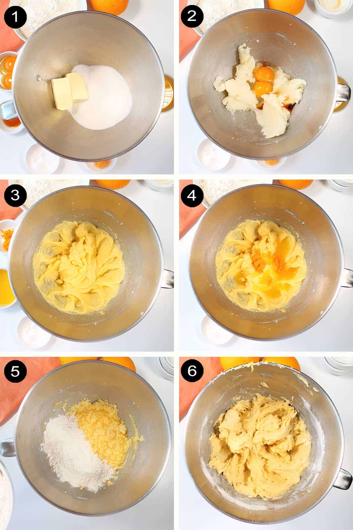 Steps to make creamsicle cookies.
