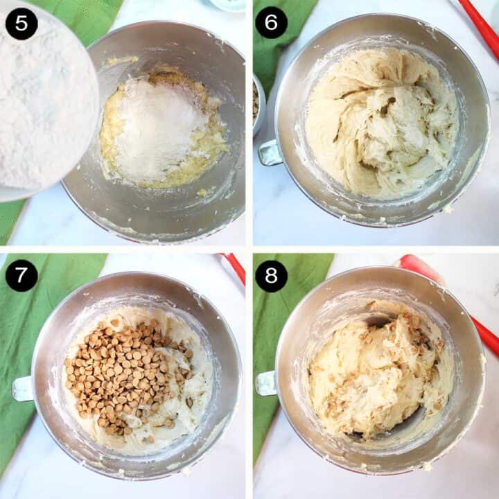 Finishing steps to making peanut butter banana cookie dough.