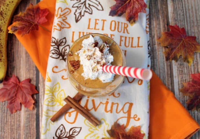 Pumpkin Pie Smoothie overhead | 2 Cookin Mamas