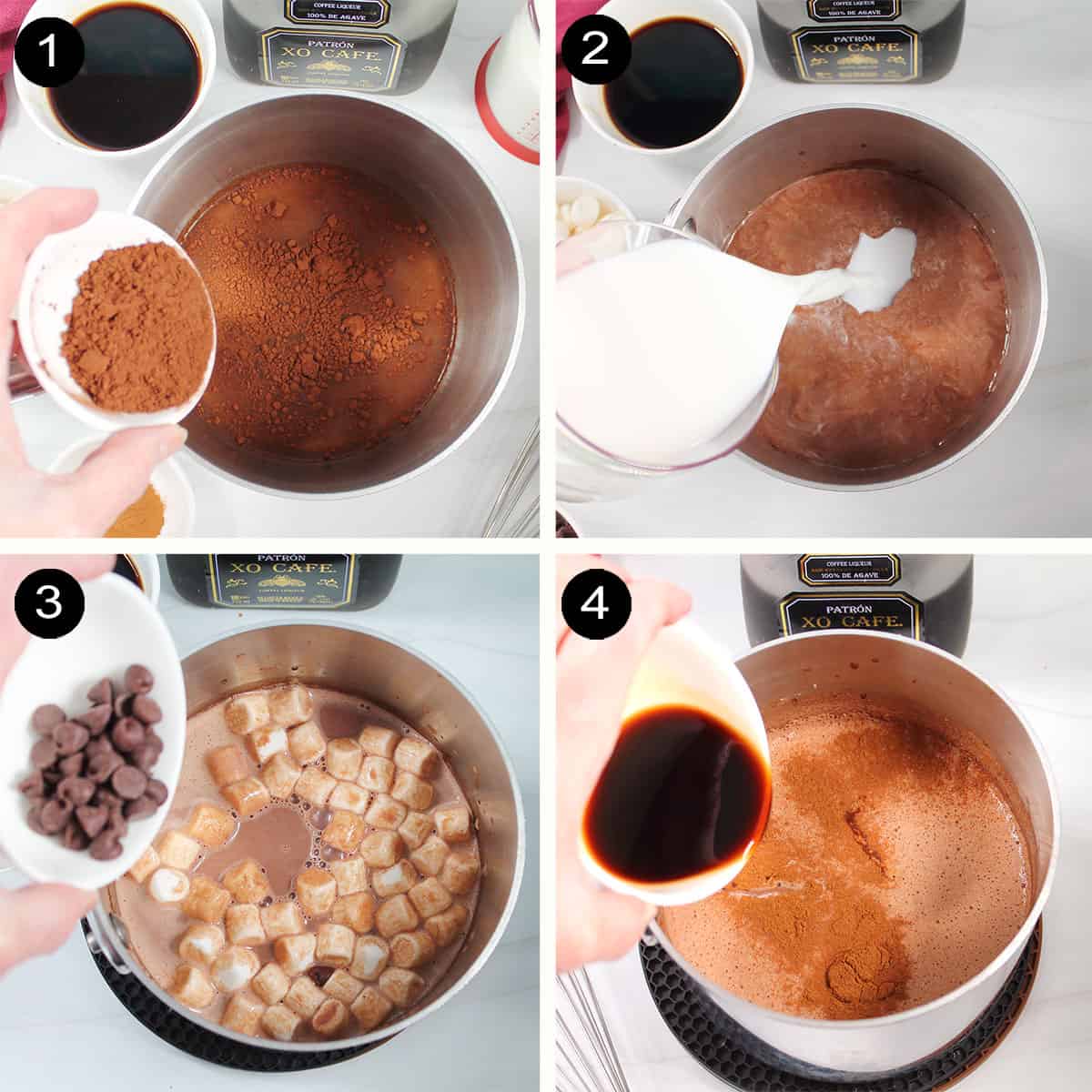 Prep steps for Mexican Hot Chocolate recipe.