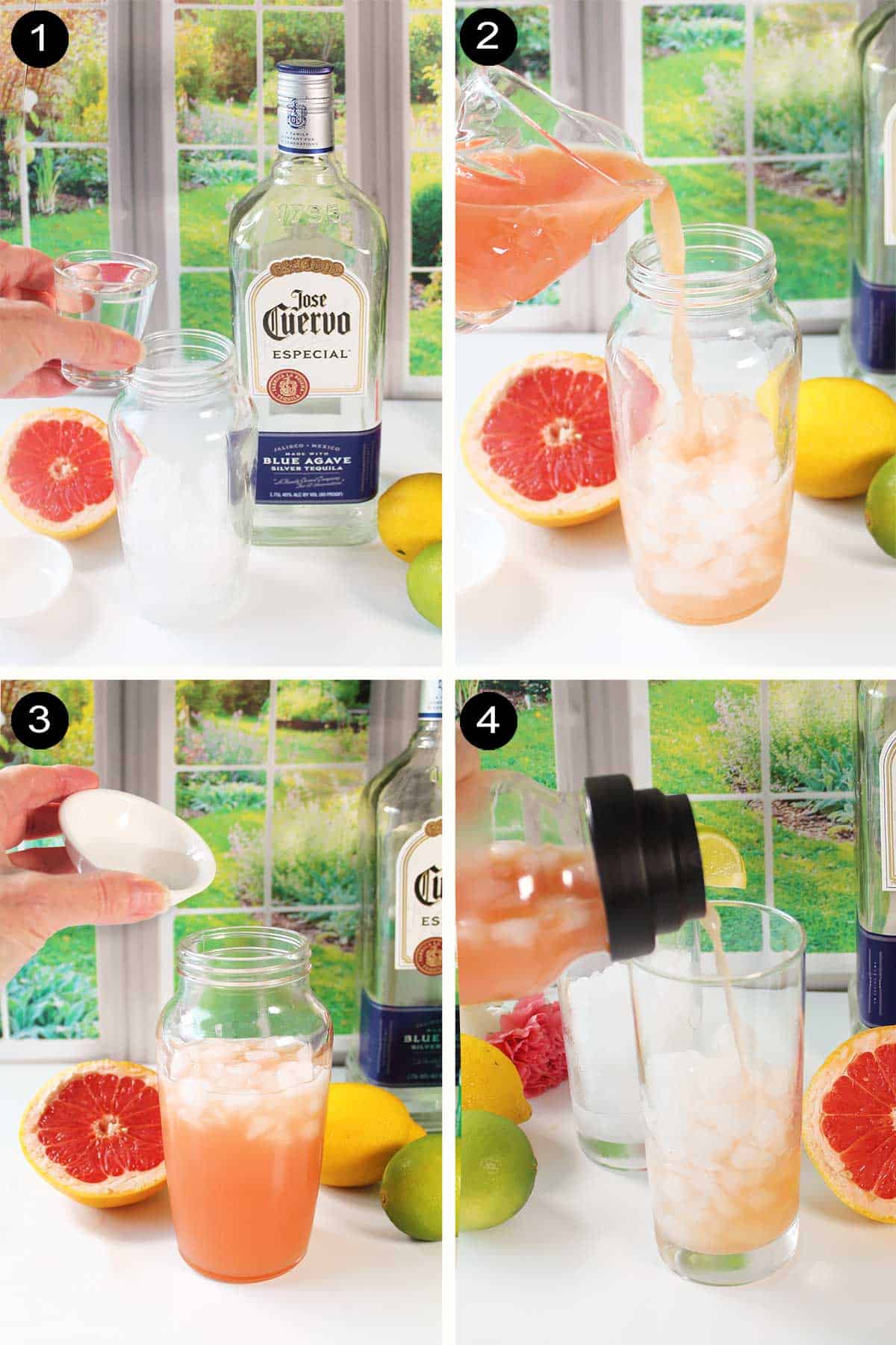 Steps to make tequila cocktails.