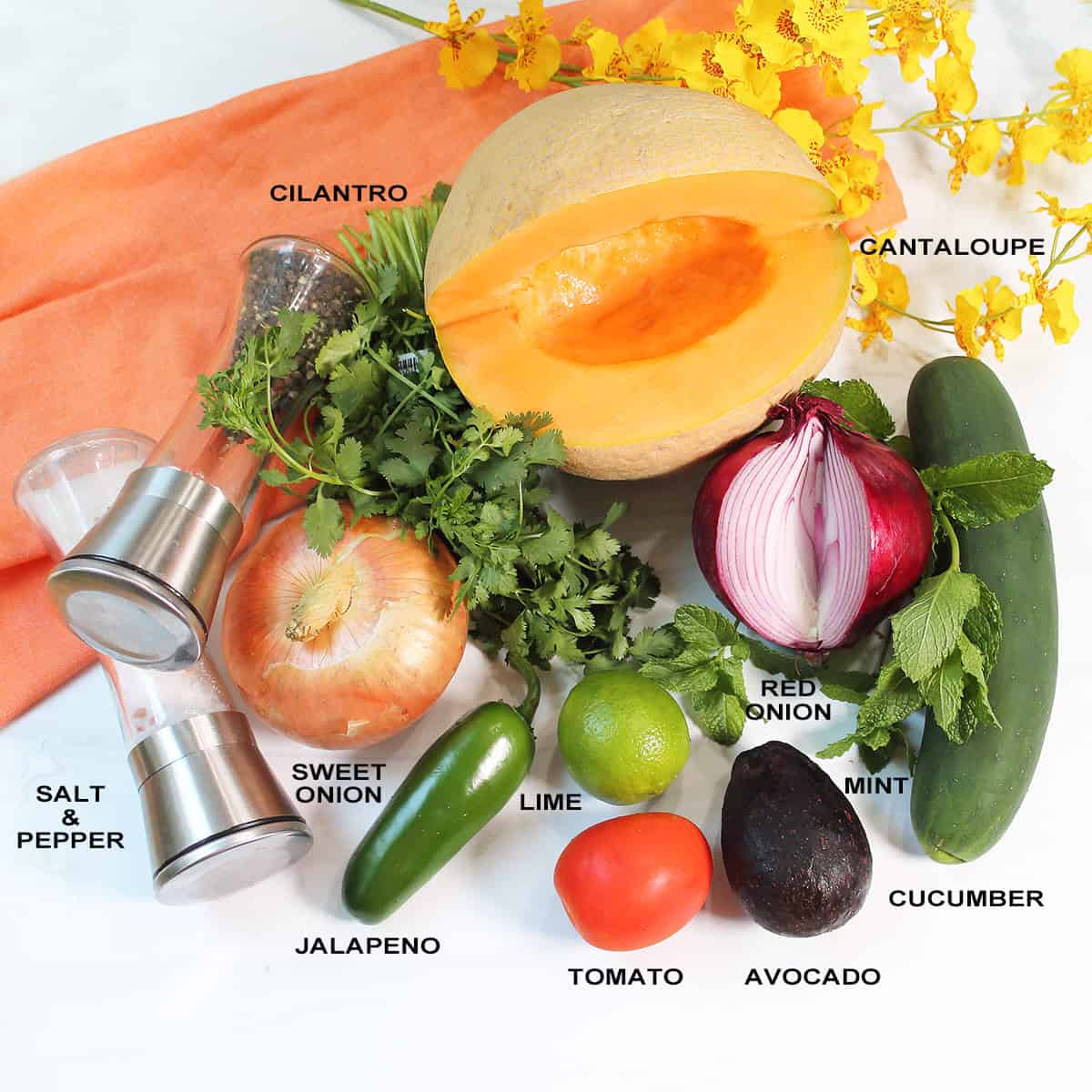 Cucumber Salsa recipe ingredients.