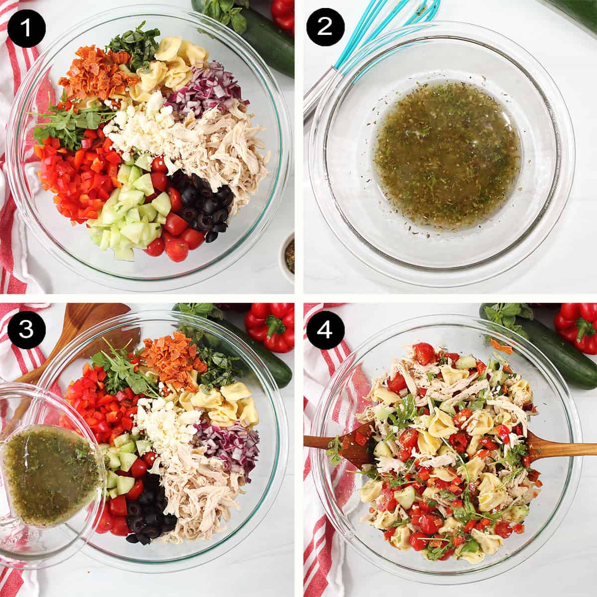 Steps to make totellini pasta salad recipe.