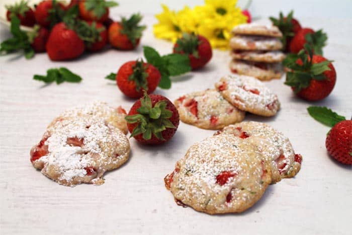 Strawberry Mint Cookies 2 | 2 Cookin Mamas