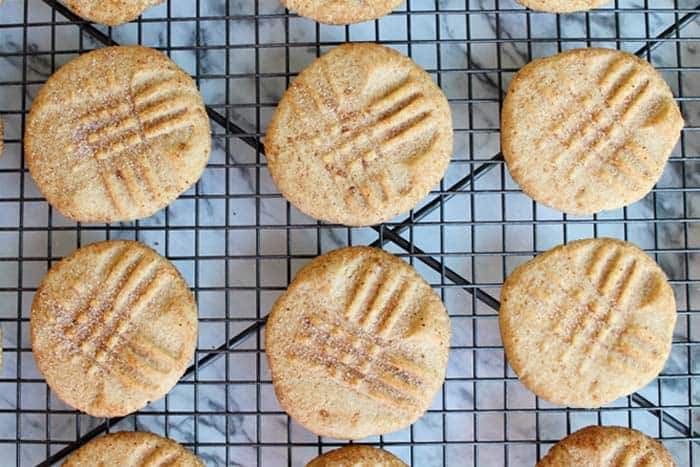 Peanut Butter Snickerdoodles overhead | 2 Cookin Mamas