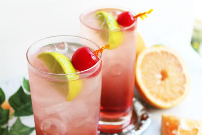 Sea Breeze Cocktail closeup | 2 Cookin Mamas