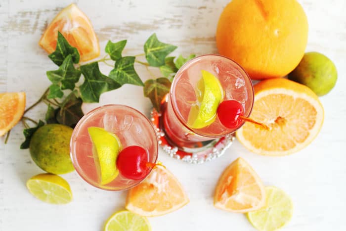 Sea Breeze Cocktail overhead | 2 Cookin Mamas
