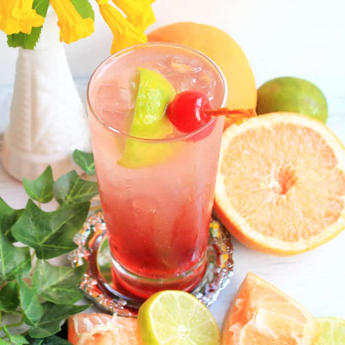Sea Breeze Cocktail with fruit.
