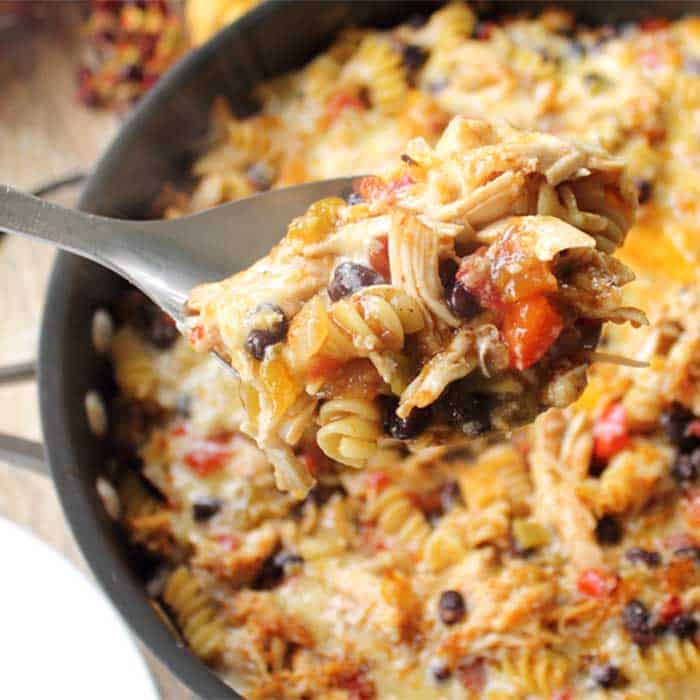 30 Minute Taco Pasta Skillet square | 2 Cookin Mamas