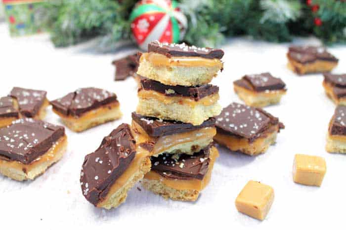 Shortcut Millionaire Cookie Bars closeup | 2 Cookin Mamas